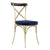 Chair DKD Home Decor Iron Golden Navy Blue (48 x 50 x 90 cm)