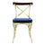 Chair DKD Home Decor Iron Golden Navy Blue (48 x 50 x 90 cm)