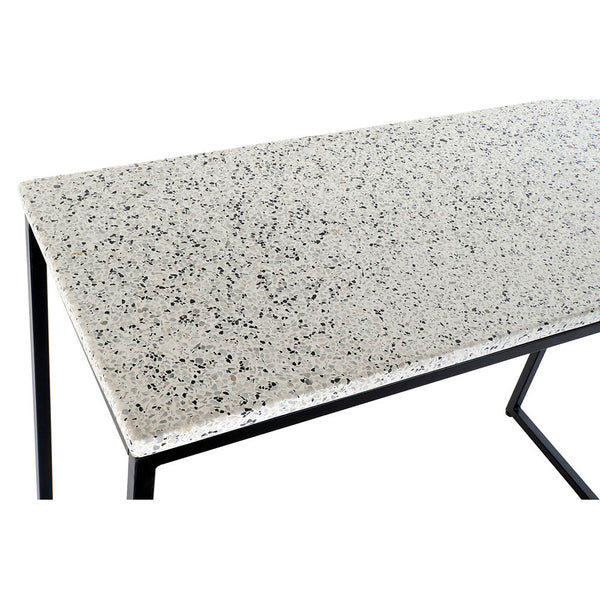 Console DKD Home Decor White Black Stone Iron (100 x 40 x 77 cm)