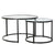 Side table DKD Home Decor Crystal Iron (2 pcs) (55 x 55 x 41 cm) (75 x 75 x 46 cm)