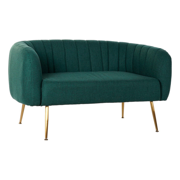 Sofa DKD Home Decor Green Polyester Metal Golden Glam (129 x 75 x 73 cm)