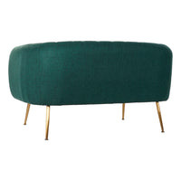 Sofa DKD Home Decor Green Polyester Metal Golden Glam (129 x 75 x 73 cm)