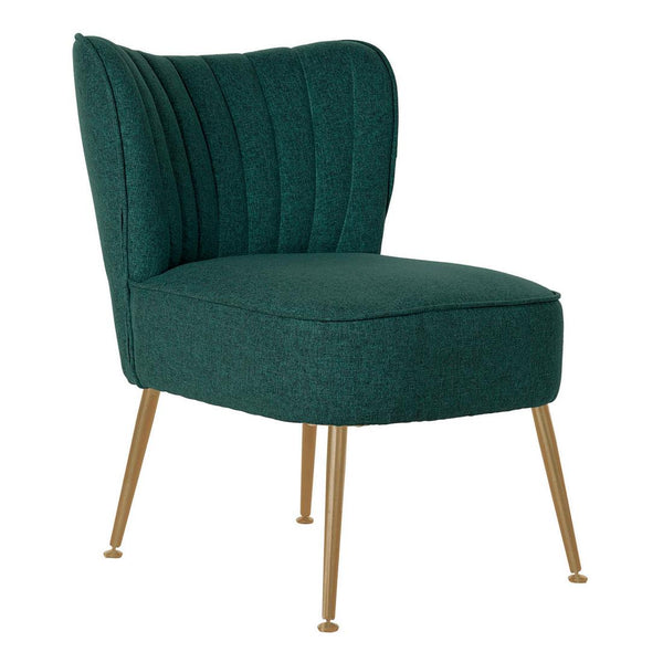 Armchair DKD Home Decor Green Polyester Metal (55 x 64 x 72.5 cm)