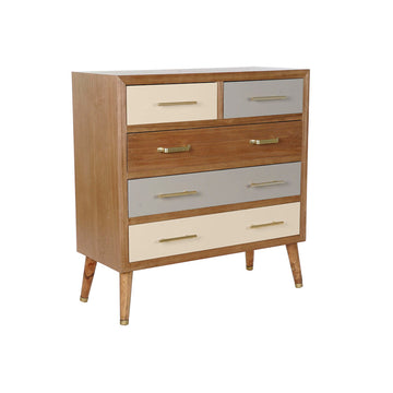 Chest of drawers DKD Home Decor Metal Paolownia wood (80 x 34 x 84 cm)