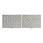 Cover DKD Home Decor Counter White Golden MDF Wood (2 pcs) (46 x 6 x 32 cm)