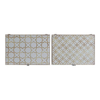 Cover DKD Home Decor Counter White Golden MDF Wood (2 pcs) (46 x 6 x 32 cm)