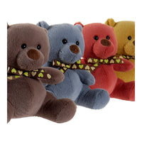 Peluche DKD Home Decor Azul Poliéster Ocre Terracota Oso (4 pcs) (15 x 12 x 15 cm)