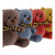 Peluche DKD Home Decor Azul Poliéster Ocre Terracota Oso (4 pcs) (15 x 12 x 15 cm)