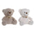 Peluche DKD Home Decor Blanco Beige Poliéster Oso (2 pcs) (32 x 30 x 32 cm)