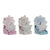 Peluche DKD Home Decor Azul Beige Rosa Poliéster (3 pcs) (10 x 10 x 18 cm) (3 pcs)