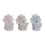 Peluche DKD Home Decor Azul Beige Rosa Poliéster (3 pcs) (10 x 10 x 18 cm) (3 pcs)