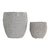 Planter DKD Home Decor Beige Cement (2 pcs)