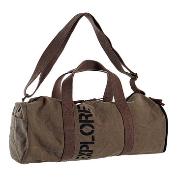 Sports Bag DKD Home Decor Beige Leather Canvas (51 x 51 x 23 cm)