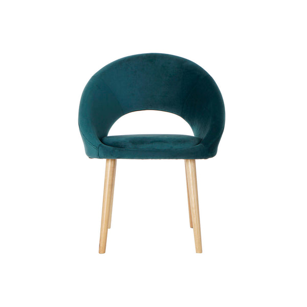 Chair DKD Home Decor Green Polyester Birch (63 x 53 x 83 cm)