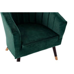 Armchair DKD Home Decor Polyester Birch Golden Green (68 x 63 x 82 cm)