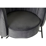 Armchair DKD Home Decor Black Grey Polyester Metal (78 x 74 x 78 cm)