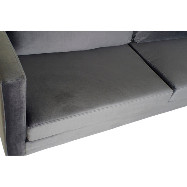 Sofa DKD Home Decor Grey Polyester Metal (210 x 82 x 90 cm)