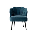 Chair DKD Home Decor Blue Black Polyester MDF Wood (67 x 67 x 83 cm)