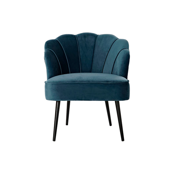 Chair DKD Home Decor Blue Black Polyester MDF Wood (67 x 67 x 83 cm)