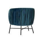 Armchair DKD Home Decor Blue Black Polyester Metal (78 x 74 x 78 cm)