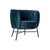 Armchair DKD Home Decor Blue Black Polyester Metal (78 x 74 x 78 cm)