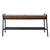 Bench DKD Home Decor Brown Black Polyurethane Metal (99 x 43 x 50 cm)