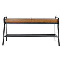 Bench DKD Home Decor Black Polyurethane Metal Camel (99 x 43 x 50 cm)