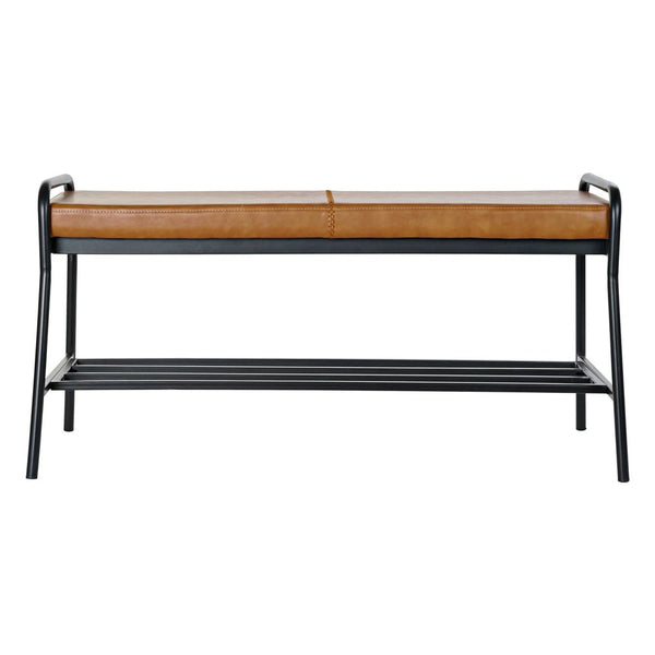 Bench DKD Home Decor Black Polyurethane Metal Camel (99 x 43 x 50 cm)