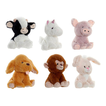 Fluffy toy DKD Home Decor Polyester animals (6 pcs) (10 x 7 x 20 cm)