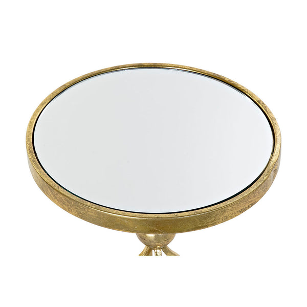 Side table DKD Home Decor Metal Golden Mirror (35 x 35 x 60.5 cm)