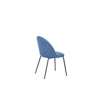 Dining Chair DKD Home Decor Blue Polyester Metal (45 x 56 x 83 cm)