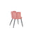 Dining Chair DKD Home Decor Pink Polyester Metal (59 x 53.5 x 74 cm)