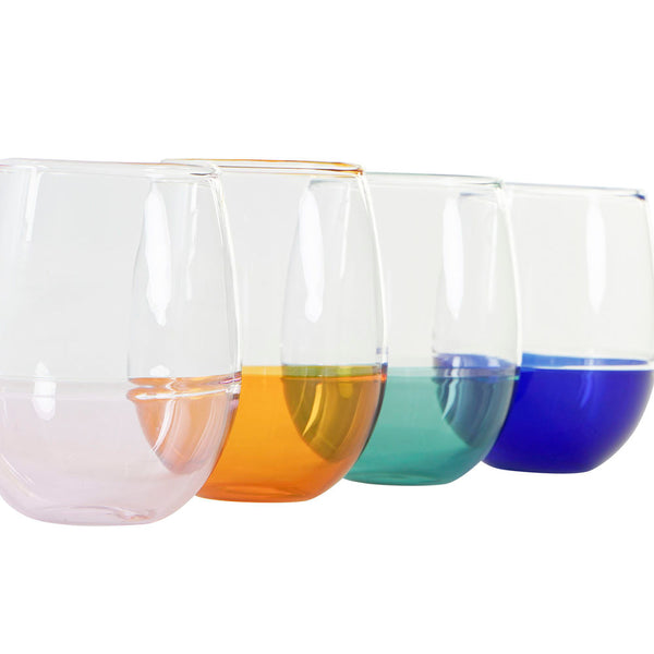 Glass DKD Home Decor Borosilicate Glass (4 pcs) (9.5 x 9.5 x 12 cm)