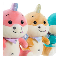 Fluffy toy DKD Home Decor Unicorn Polyester (3 pcs) (19 x 20 x 28 cm)