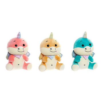 Fluffy toy DKD Home Decor Unicorn Polyester (3 pcs) (19 x 20 x 28 cm)