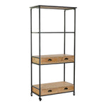 Shelves DKD Home Decor Black Metal Fir (80 x 40 x 170 cm)