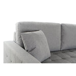 Chaise Longue Sofa DKD Home Decor Linen Metal Dark Grey (237 x 160 x 85 cm)