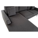 Chaise Longue Sofa DKD Home Decor Cotton Metal Dark Grey (250 x 157 x 83 cm)