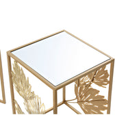 Side table DKD Home Decor Metal Mirror Sheets (2 pcs) (40.5 x 40.5 x 61 cm) (36 x 36 x 51 cm)