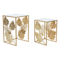 Side table DKD Home Decor Metal Mirror Sheets (2 pcs) (40.5 x 40.5 x 61 cm) (36 x 36 x 51 cm)