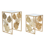 Side table DKD Home Decor Metal Mirror Sheets (2 pcs) (40.5 x 40.5 x 61 cm) (36 x 36 x 51 cm)