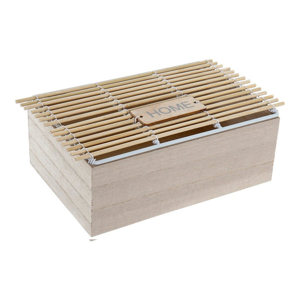 Decorative box DKD Home Decor Home Rattan MDF Wood (25 x 15 x 9 cm)