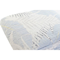 Cubrecama DKD Home Decor Azul Blanco Poliéster Algodón Sábanas (180 x 260 x 1 cm)