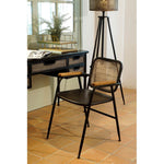 Chair with Armrests DKD Home Decor Brown Black Copper Metal (51 x 56 x 76 cm)