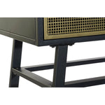 Console DKD Home Decor Black Metal Golden (130 x 42 x 78 cm)