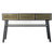 Console DKD Home Decor Black Metal Golden (130 x 42 x 78 cm)