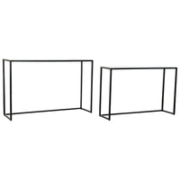 Console DKD Home Decor White Black Metal Marble (2 pcs) (125 x 35 x 80 cm) (115 x 29.5 x 73 cm)