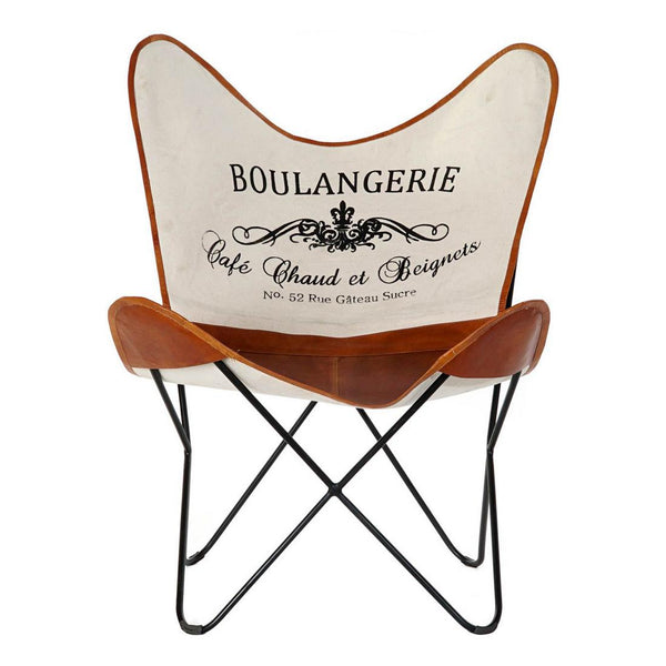 Chair DKD Home Decor Boulangerie Brown Metal (71 x 76 x 84 cm)