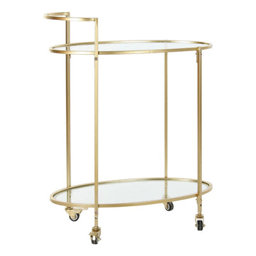 Multi-purpose Cart DKD Home Decor Metal Crystal Golden (70 x 36 x 86 cm)