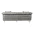 Sofa DKD Home Decor Polyester Metal Light Grey (230 x 90 x 91 cm)